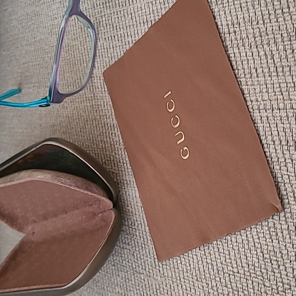 GUCCI TRANSLUCENT TEAL LAVENDER EYEGLASS FRAME - Picture 14 of 14